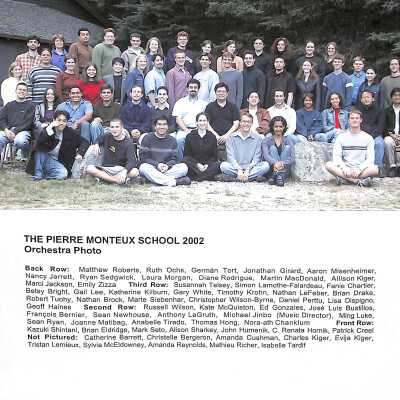 2002 Students, Concert Programs & Conductor Biographies