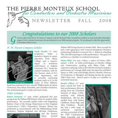 2008 Newsletters