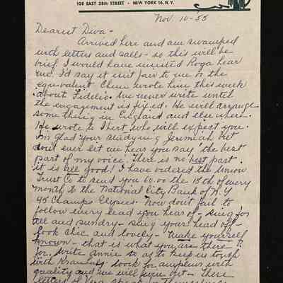 1955 Handwritten Letter