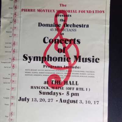 Concert schedule and musicians