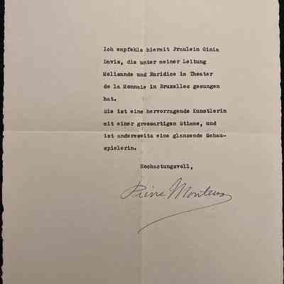 German Edition Davis Recommendation Letter 1956