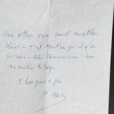Notes from Pierre to Doris