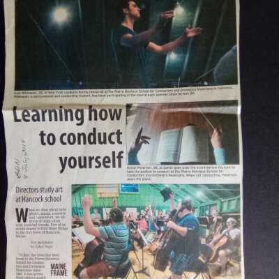 Learning to conduct [Bangor Daily News 2014]