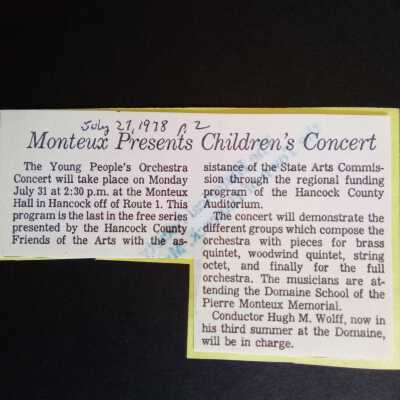 1978 children's concert
