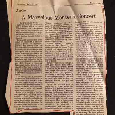 Review of July 19, 1987 Concert in Ellsworth American