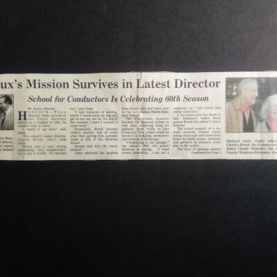 Monteux's mission survives in latest director