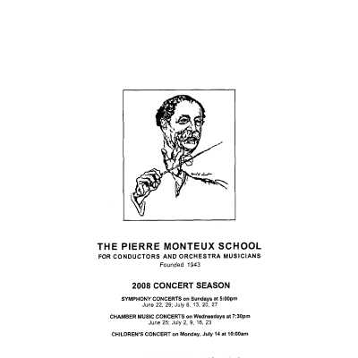 2008 Symphony Concert Programs & Conductor Biographies