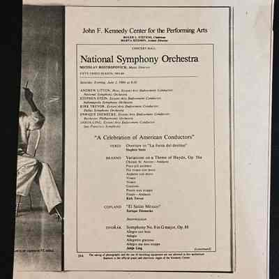 National Symphony Program