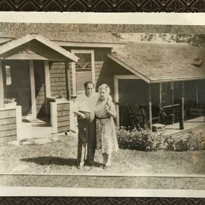 Pierre and Doris at their Summer Camp in Hancock, the Domaine of the Great Pine
