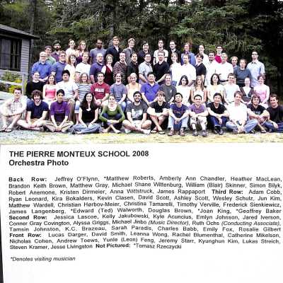 2008 Students, Concert Programs, Curriculum & Conductor Biographies