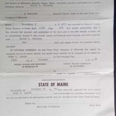 Deeds and mortgages for Doris G. Monteux
