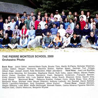 2000 Students, Concert Programs & Conductor Biographies