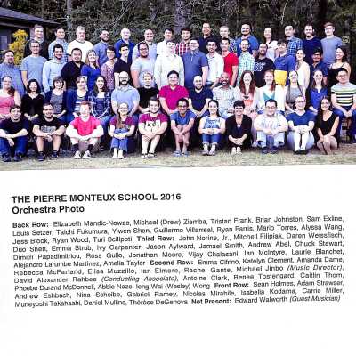 2016 Students, Concert Programs & Curriculum