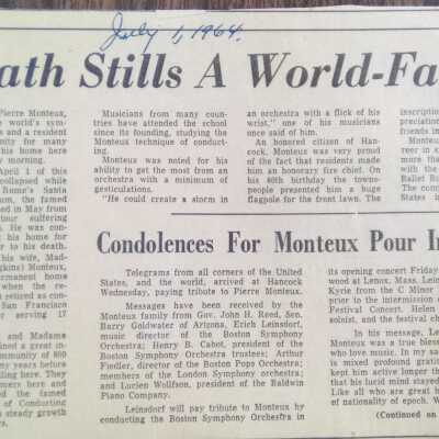 Obit Ellsworth American 7/1/64