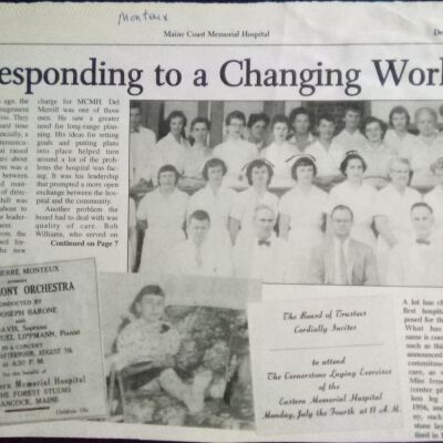 Maine Coast Memorial Hospital benefit 1955 report (2006)