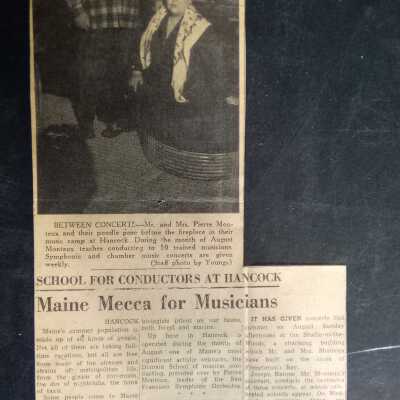 Maine mecca for musicians: Pierre & Doris at home [source/date unknown]