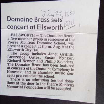 1980 Domain brass concert
