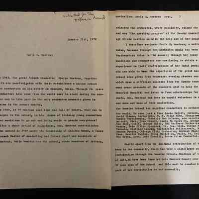 Doris Nomination Letter 1978
