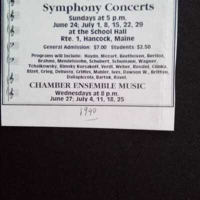 1990 concert announcement