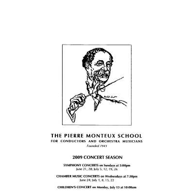 2009 Symphony Concert Programs & Conductor Biographies: 2009 Repertoire