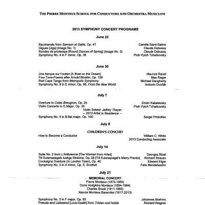 Concert performances (2013)