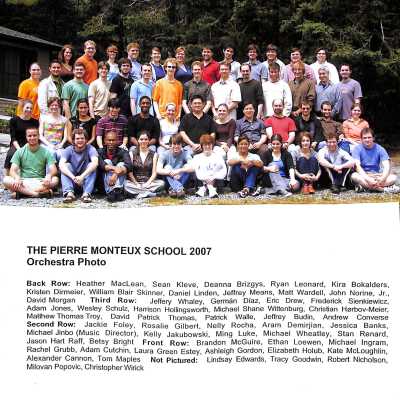 2007 Students, Concert Programs, Curriculum & Conductor Biographies