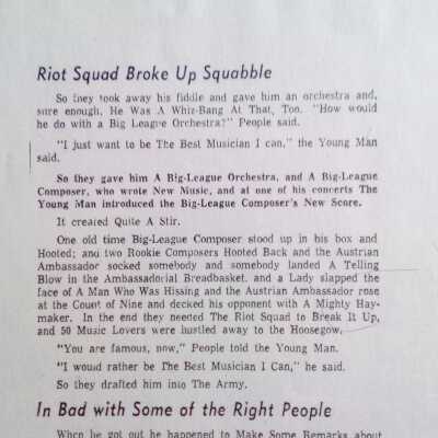 Tongue in cheek essay about Monteux starting new career in London at 85 [Source unknown]