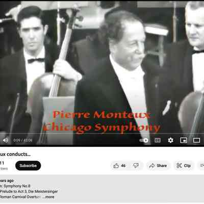 Pierre Monteux conducts Chicago Symphony (1961) [YouTube]
