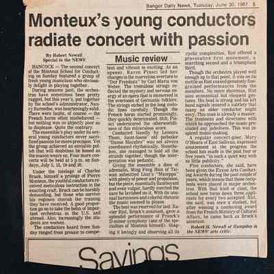 Music review of Monteux's young conductors