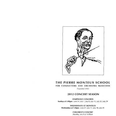 Symphony Concert Programs (includes Children's Concert) & Conductor Biographies