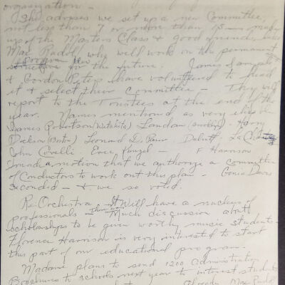 Early Board Meeting Notes of Monteux School