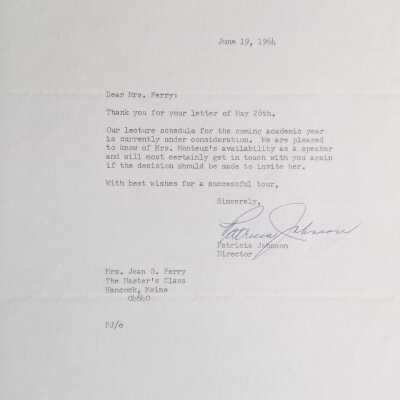 Speaking tour rejection letters