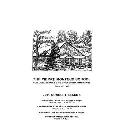 2001 Symphony Concert Programs