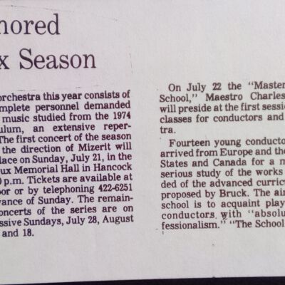Maestro Mizerit leads 1974 season