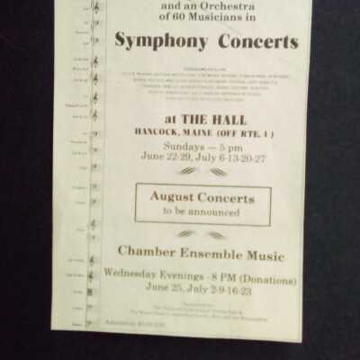 1986 concert announcement