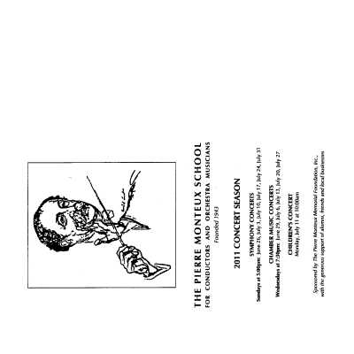 2011 Chamber Music Concert Programs