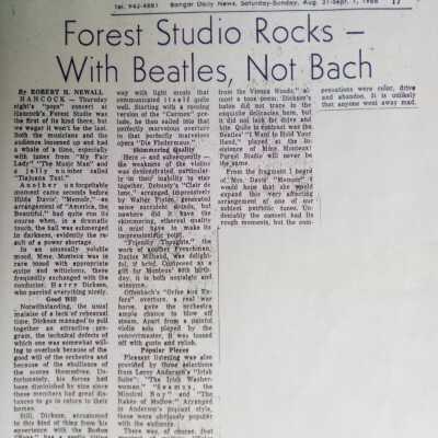 1968 August concert review Beatles not Bach