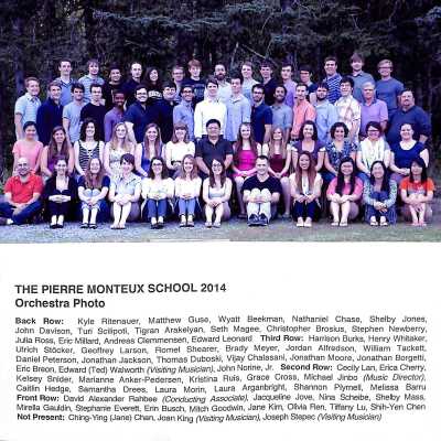 2014 Students, Concert Programs, Curriculum & Student Biographies