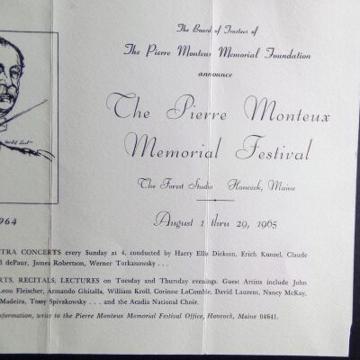 1965 concert season announcement