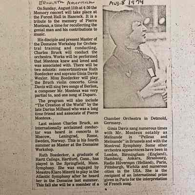 Wexler Newspaper Entry 1974