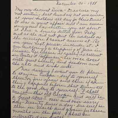 Dec 1955 Handwritten Letter