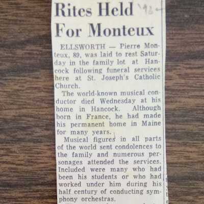 Pierre Monteux rites
