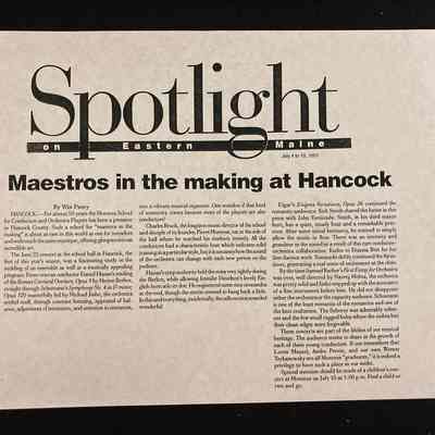 Spotlight on Eastern Maine, July 1991
