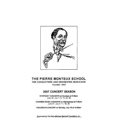 2007 Symphony Concert Programs & Conductor Biographies