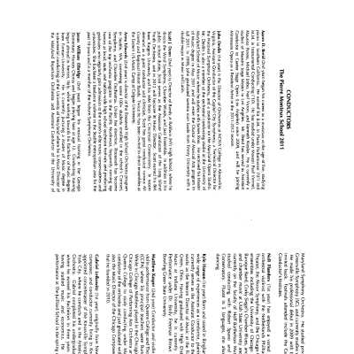 Conductor Biographies