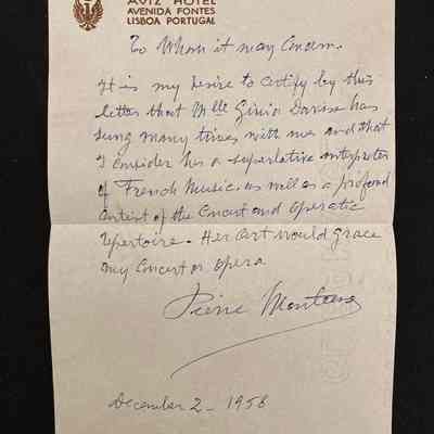 Handwritten Davis Rec Letter