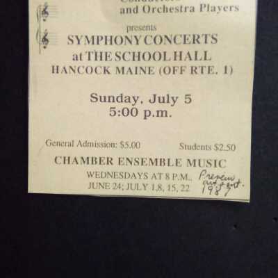 1987 concert announcement