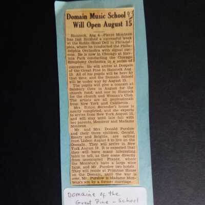1943 school opens concerts