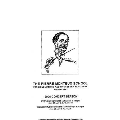 2006 Chamber Music Concert Programs