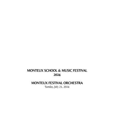 Symphony Concert Programs